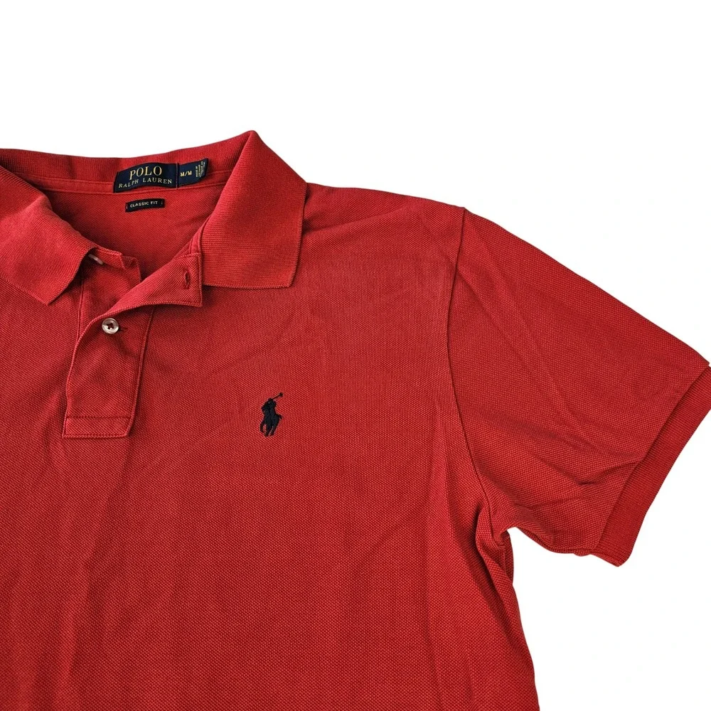 Polo Ralph Lauren Men's Classic Fit Red Short Sleeve Pique Polo Shirt Medium